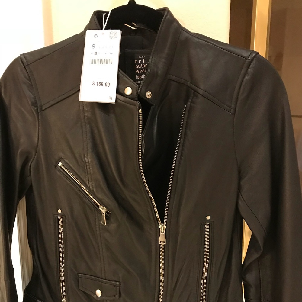 -SOLD- ZARA leather jacket NEW!